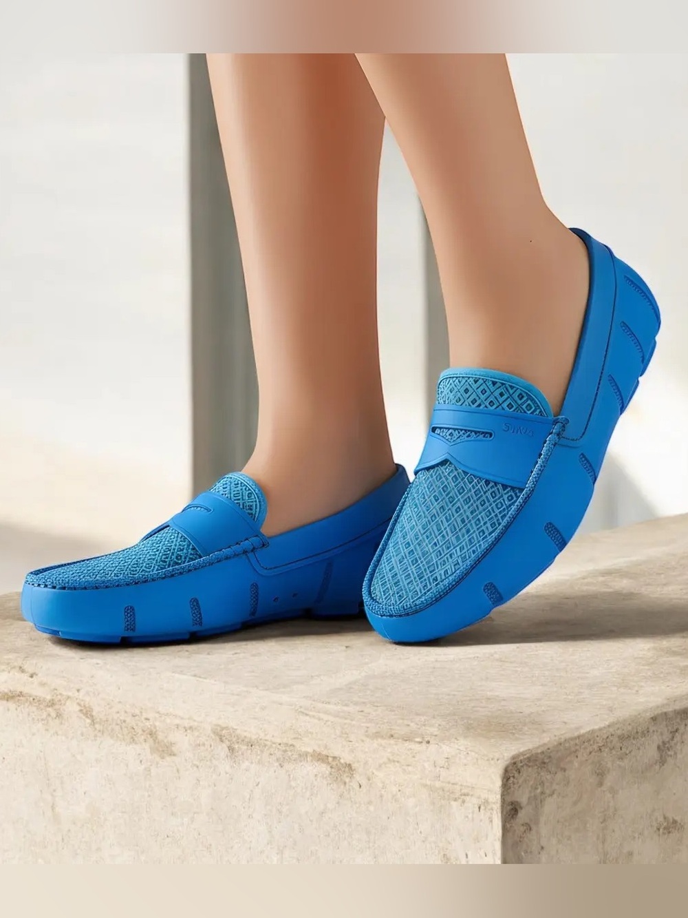 SWIMS Printed Penny Loafers - As New
